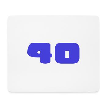 40. 40 YEARS. 40th ANNIVERSARY. BIRTHDAY 40 YEARS. - Mouse Pad (horizontal) - white - Front