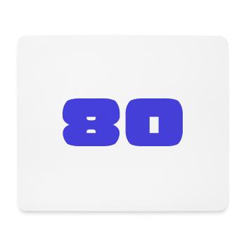 80. 80 ANS. 80e ANNIVERSAIRE. ANNIVERSAIRE 80 ANS. - Tapis de souris (format paysage) - blanc - Devant