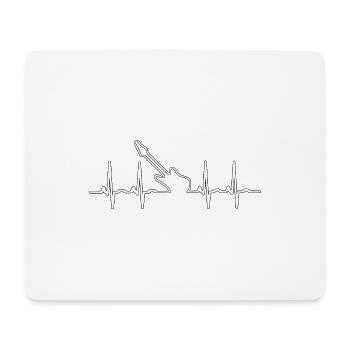Herschlag Pulse Electric Guitar Guitarist Band - Mouse Pad (horizontal) - white - Front