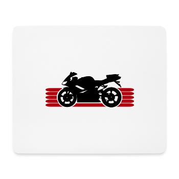 Motorrad fahren Motorradfahrer Motorradfahrerin - Mousepad (Querformat) - Weiß - Vorne