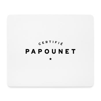 Certifié Papounet - Tapis de souris (format paysage) - blanc - Devant