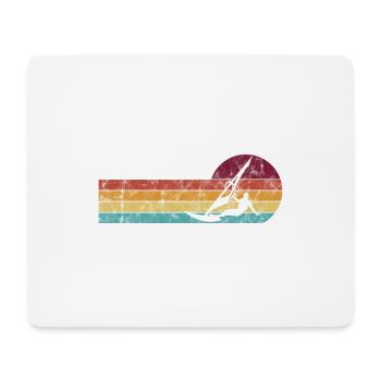 Surfen Windsurfer Windsurfen Windsurfing Retro - Mousepad (Querformat) - Weiß - Vorne