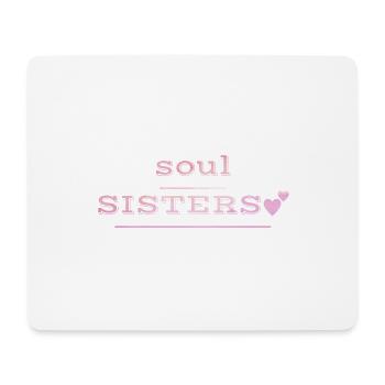 Besties - soul sisters - Mouse Pad (horizontal) - white - Front