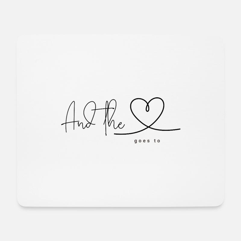 "And the heart goes to ..." Lieblingsmensch - Mousepad (Querformat) - Weiß