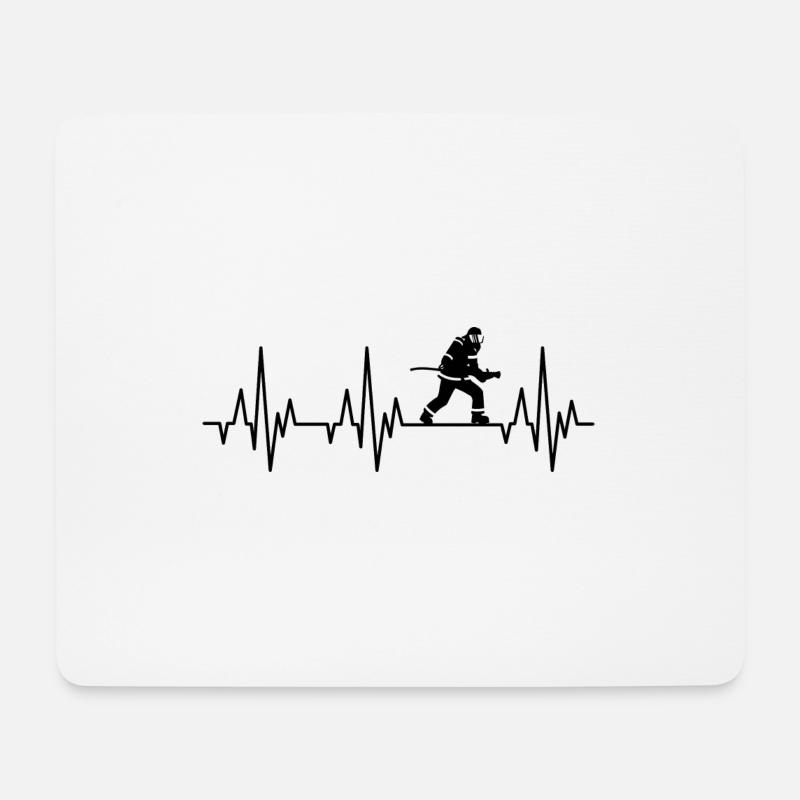 Puls Feuerwehr Feuerwehrmann Geschenk - Mousepad (Querformat) - Weiß