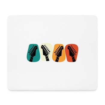 Retro Vintage Guitar Pick For Guitarist - Mouse Pad (horizontal) - white - Front