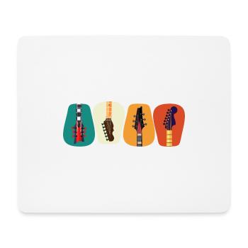 Retro Vintage Guitar Pick For Guitarist - Mouse Pad (horizontal) - white - Front