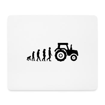 Evolution Traktor - Mousepad (Querformat) - Weiß - Vorne