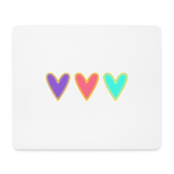 HERZ. HERZ. HEILIGER VALENTINSTAG. LIEBE. LIEBE. WEIHNACHTEN - Mousepad (Querformat) - Weiß - Vorne