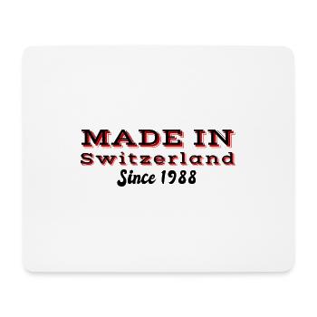 made in switzerland - cadeau suisse - né en suisse - Tapis de souris (format paysage) - blanc - Devant
