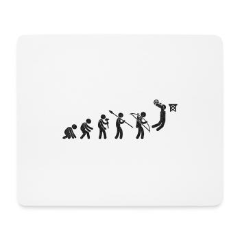 Evolution Basket-ball Noir Grunge - Tapis de souris (format paysage) - blanc - Devant