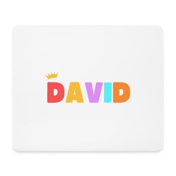 David! Personalisierbar - Mousepad (Querformat) - Weiß - Vorne