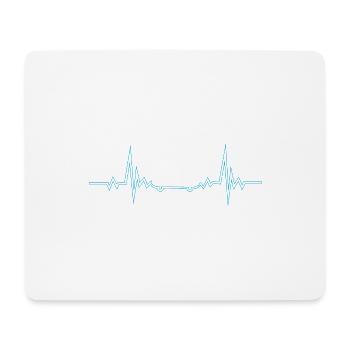 Heart Line Skateboard - Mouse Pad (horizontal) - white - Front