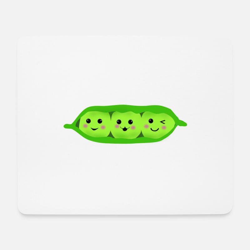 three pea in a pod - Mousepad (Querformat) - Weiß