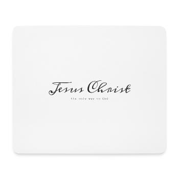 JESUS CHRIST the only way to God - Mousepad (Querformat) - Weiß - Vorne
