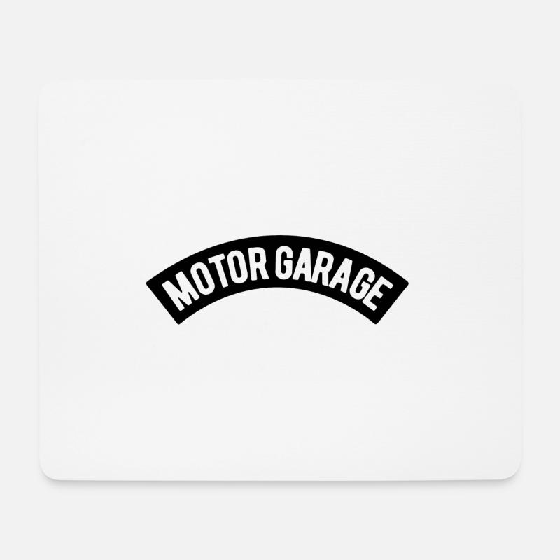 Motor Garage Banner - Mousepad (Querformat) - Weiß