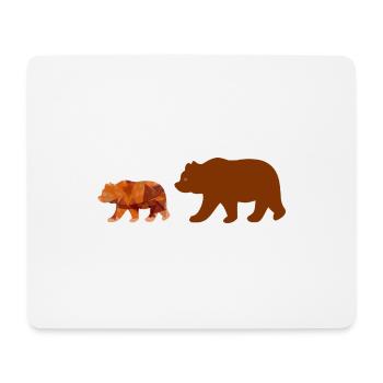Bear walking - Mouse Pad (horizontal) - white - Front