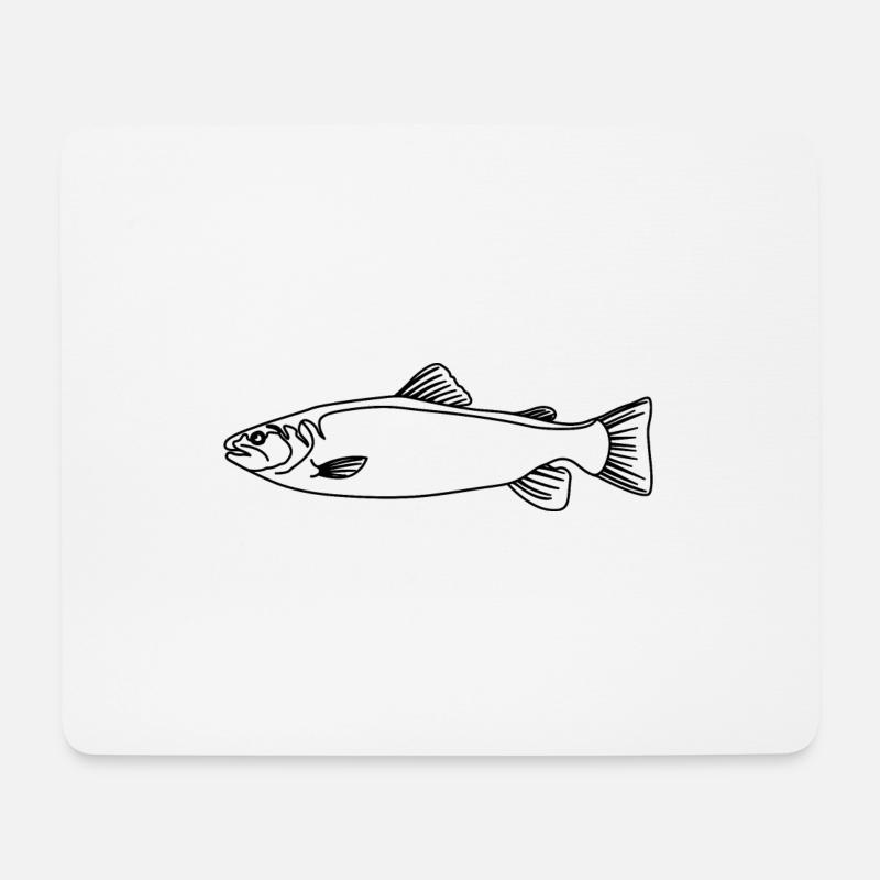 Forelle - Mousepad (Querformat) - Weiß