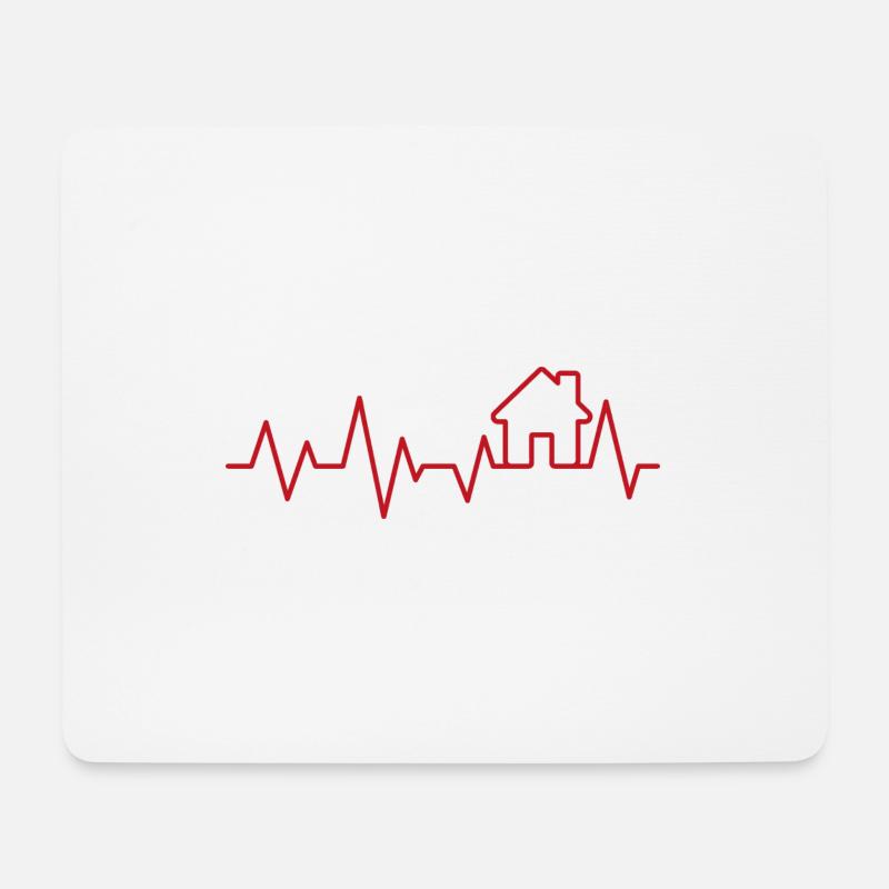 Hausbau puls Geschenk Bauherrin - Mousepad (Querformat) - Weiß