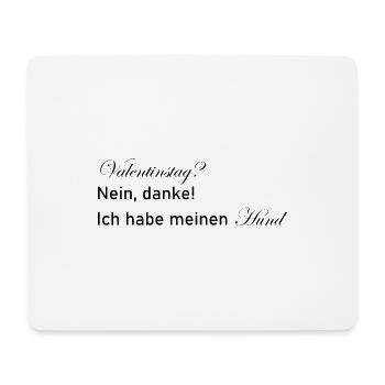 Valentinstag Hund Welpe Geschenk Geschenkidee Wau - Mousepad (Querformat) - Weiß - Vorne