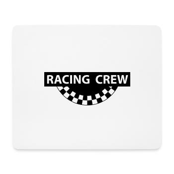 RACING CREW, Zielflagge - Mousepad (Querformat) - Weiß - Vorne