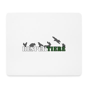 respekTIERE - Mousepad (Querformat) - Weiß - Vorne