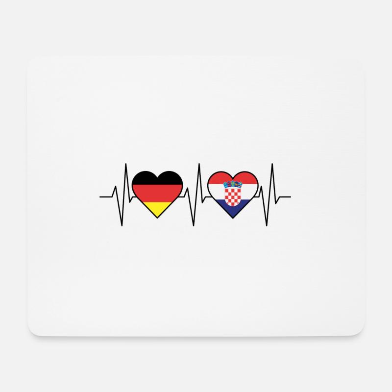Puls Geschenk Kroatien Heimat Urlaub - Mousepad (Querformat) - Weiß