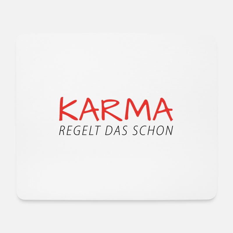 Karma regelt das schon Yoga Geschenk Fitness - Mousepad (Querformat) - Weiß