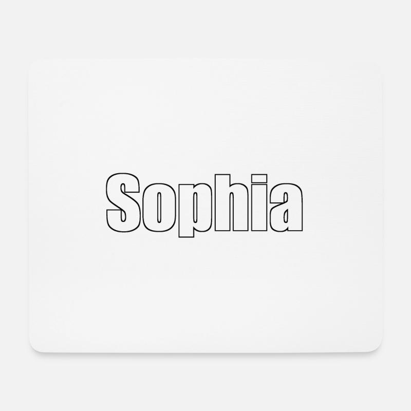 Sophia - (Nom du peuple) - Tapis de souris (format paysage) - blanc