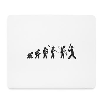 Evolution Baseball Black Grunge - Mousepad (Querformat) - Weiß - Vorne