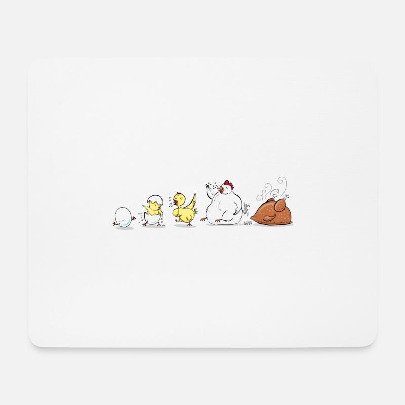 Évolution du poulet - Tapis de souris (format paysage) - blanc