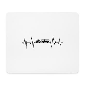 Traktor puls Landwirt Geschenk Feld Acker - Mousepad (Querformat) - Weiß - Vorne