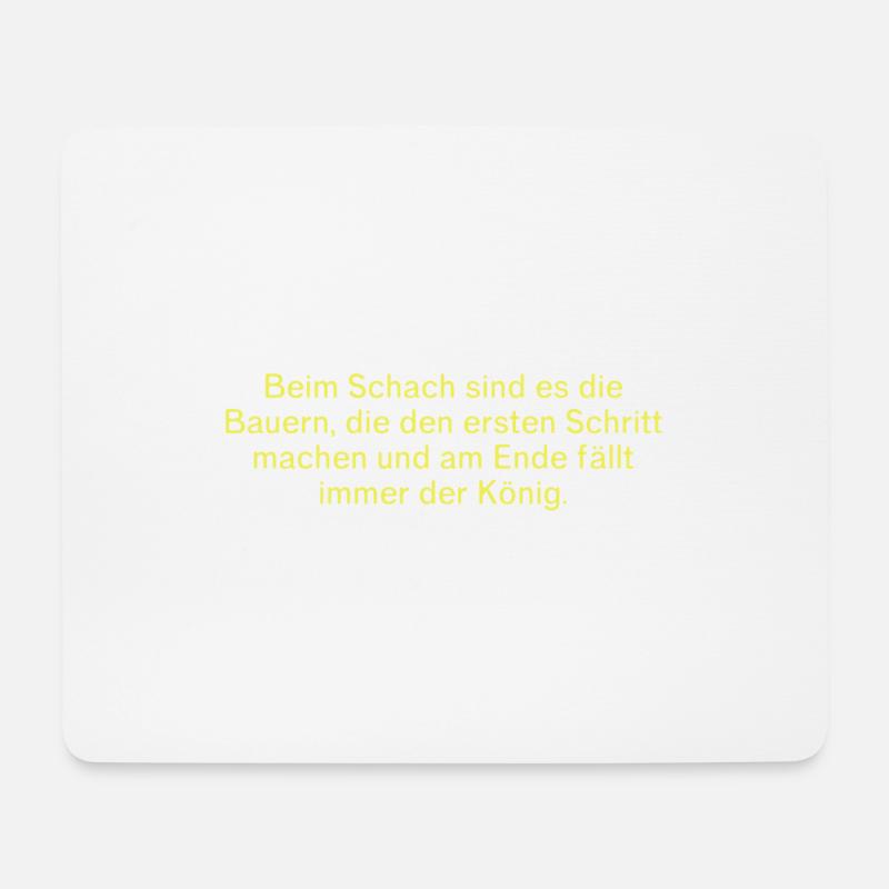Witzige Sprüche Landwirt Bauer Schach - Mousepad (Querformat) - Weiß