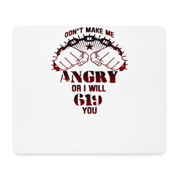 Wrestling! Mach mich nicht wütend... - Mousepad (Querformat) - Weiß - Vorne
