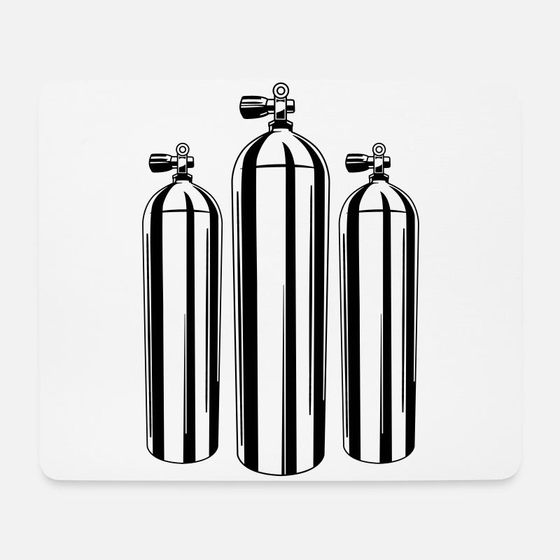 tauchen flasche symbol - Mousepad (Querformat) - Weiß