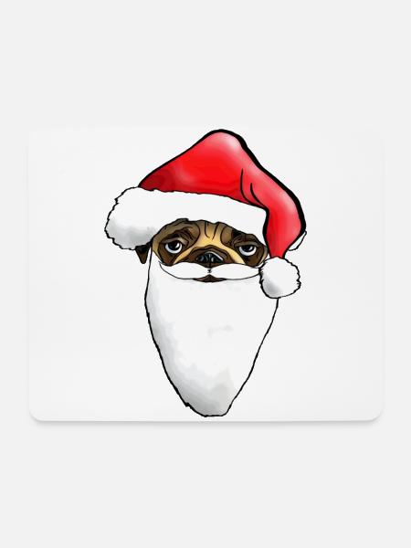 Christmas Pug - Ugly Christmas Pug - - Mouse Pad (horizontal) - white