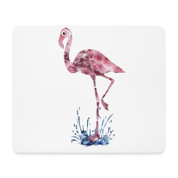 cristaux flamant rose Press - Tapis de souris (format paysage) - blanc - Devant