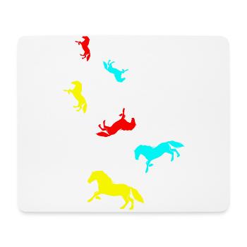 Icône Cheval Cheval - Tapis de souris (format paysage) - blanc - Devant
