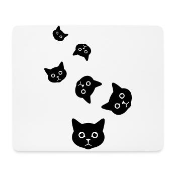 Cat head - Mouse Pad (horizontal) - white - Front