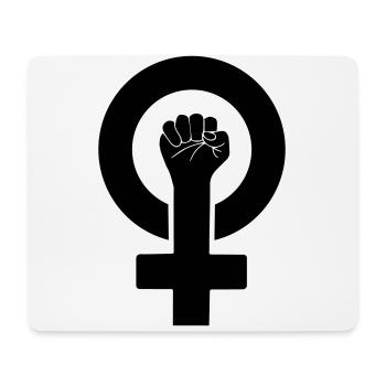 Women's Power Female Symbol | Color changeable - Mouse Pad (horizontal) - white - Front