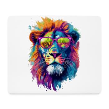 Lion - Tapis de souris (format paysage) - blanc - Devant