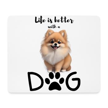 Pure joy with a Pomeranian - Mouse Pad (horizontal) - white - Front
