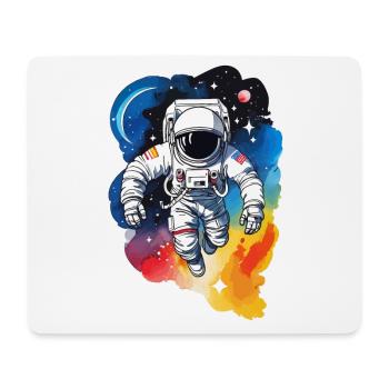 Aquarelle d’astronaute Aquarelle - Tapis de souris (format paysage) - blanc - Devant
