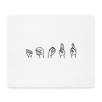 Love French sign language LSF gift - Mouse Pad (horizontal) - white - Front