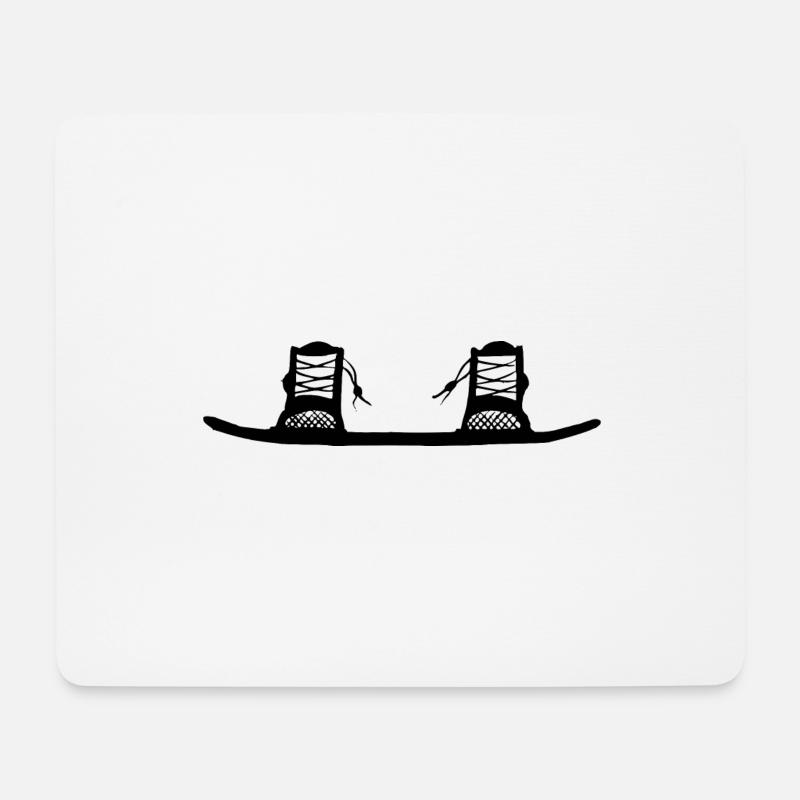 Wakeboard Wake - Mousepad (Querformat) - Weiß