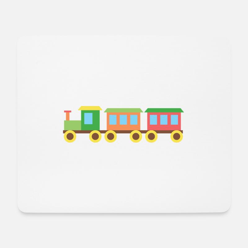Train jouet - Tapis de souris (format paysage) - blanc