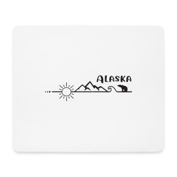 Aventure en Alaska - Tapis de souris (format paysage) - blanc - Devant