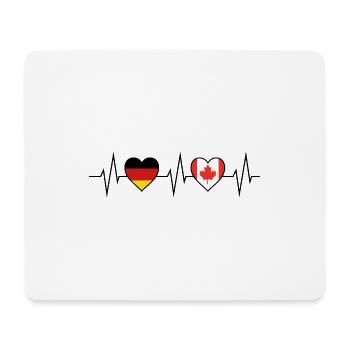 Canada pouls drapeau canadien cadeau - Tapis de souris (format paysage) - blanc - Devant