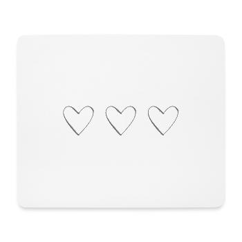 HERZ. HEILIGER VALENTINSTAG. Junggesellinnenabschied. ICH LIEBE DICH. ICH LIEBE DICH - Mousepad (Querformat) - Weiß - Vorne