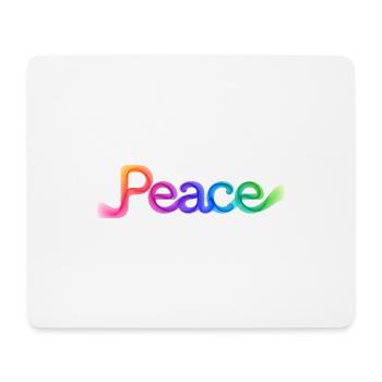 Farbige Peace-Schrift im Pfeildesign - Mousepad (Querformat) - Weiß - Vorne